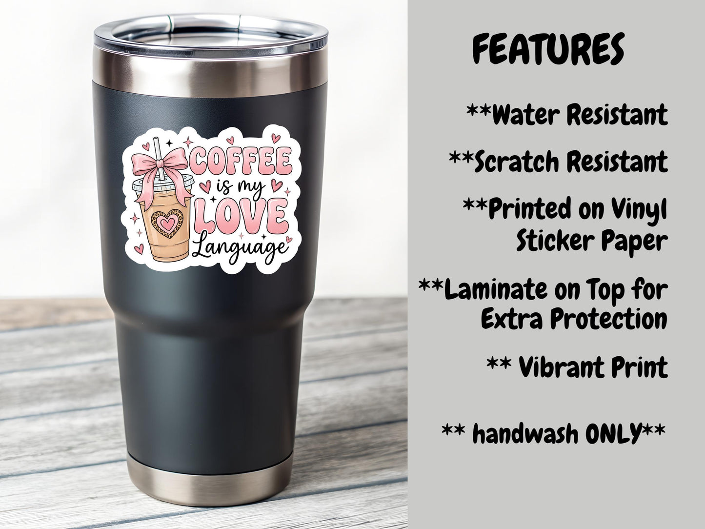 Coffee Is My Love Language Sticker