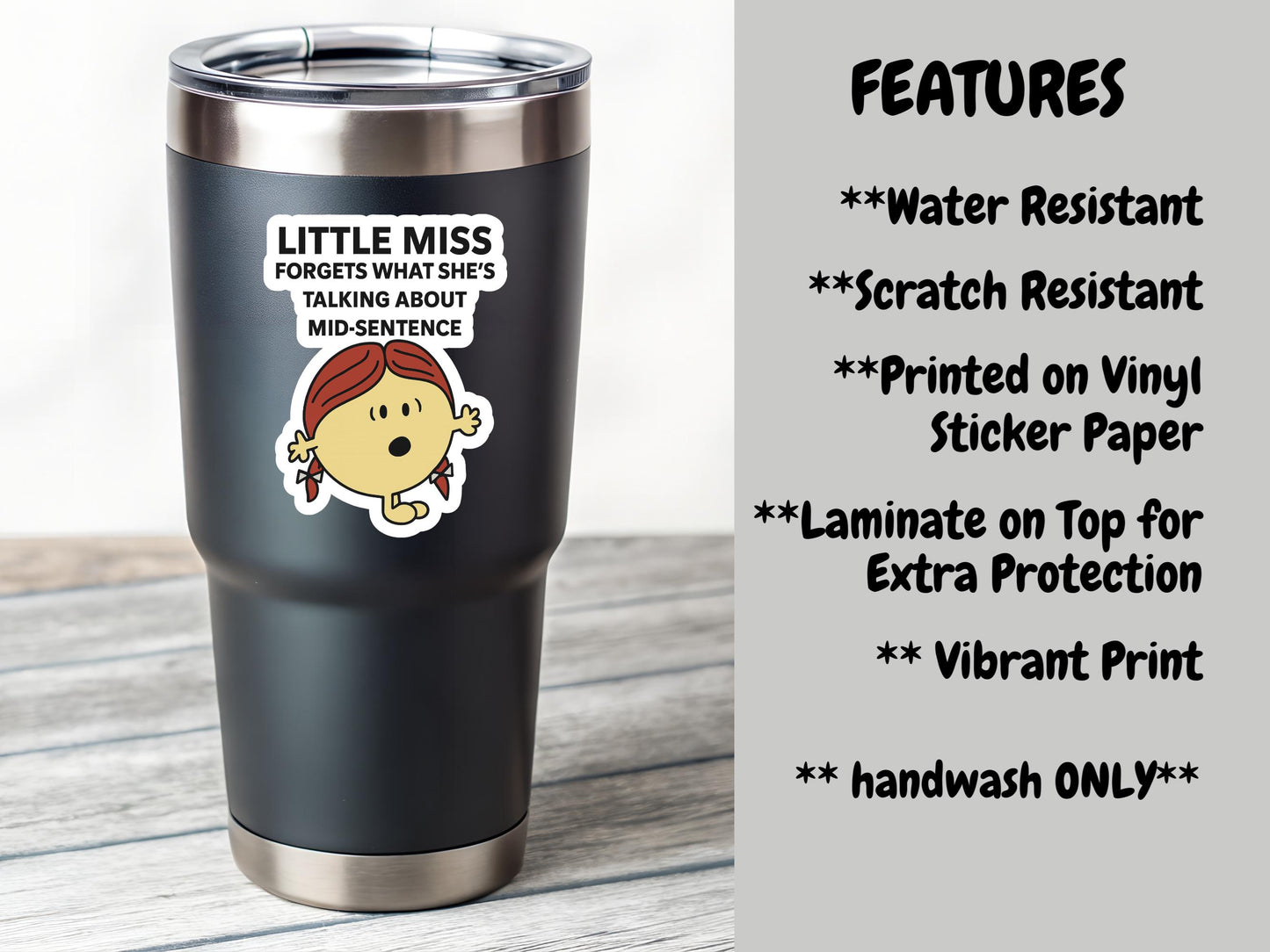 Miss Forgets What She's Talking About Mid Sentence Sticker