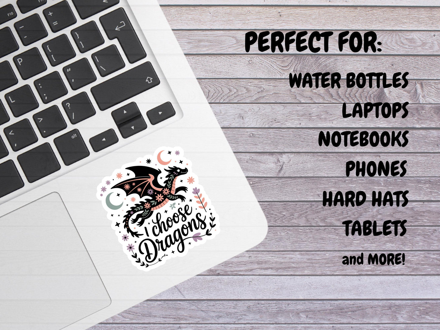 I Choose Dragons Fantasy Reader Sticker