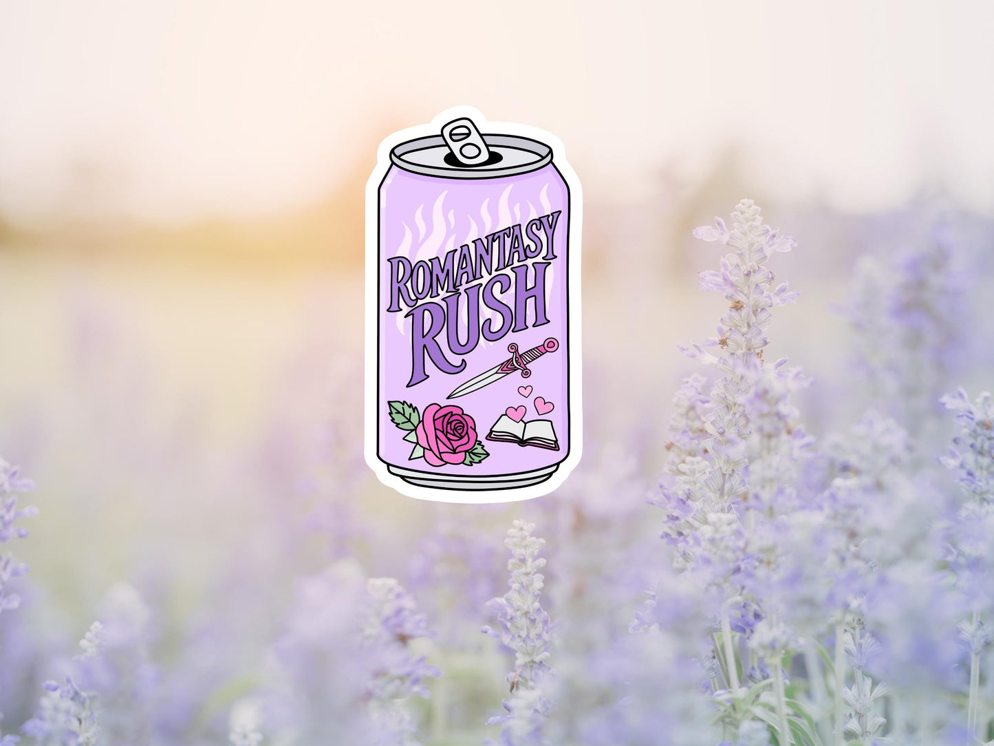 Romantasy Rush Soda Can Sticker