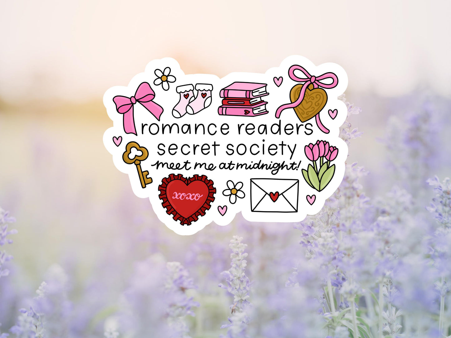 Girly Romance Readers Secret Society Sticker