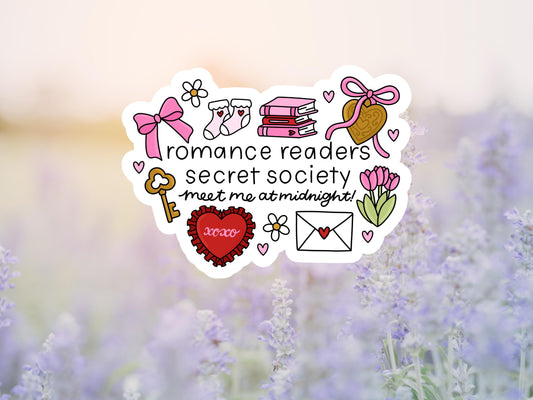 Girly Romance Readers Secret Society Sticker