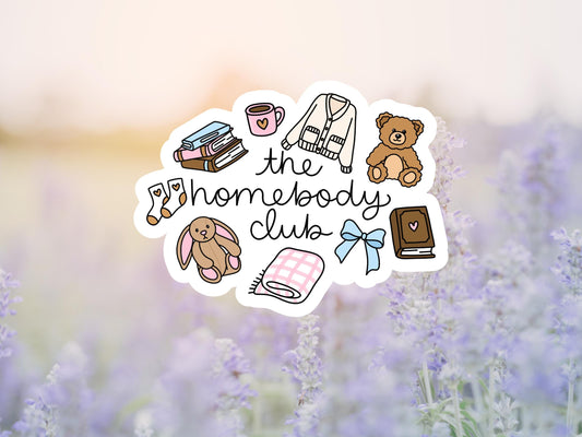 Girly The Homebody Club Sticker