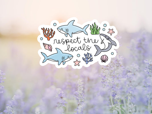 Respect The Locals Sharks Sticker
