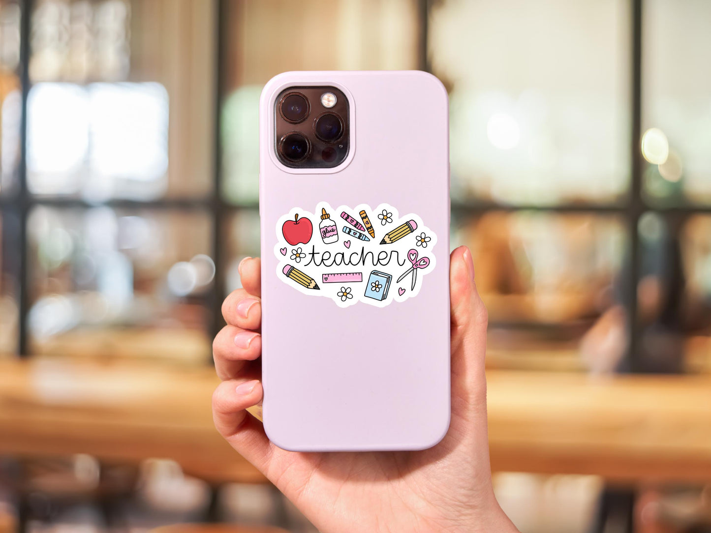 Girly Teacher Sticker