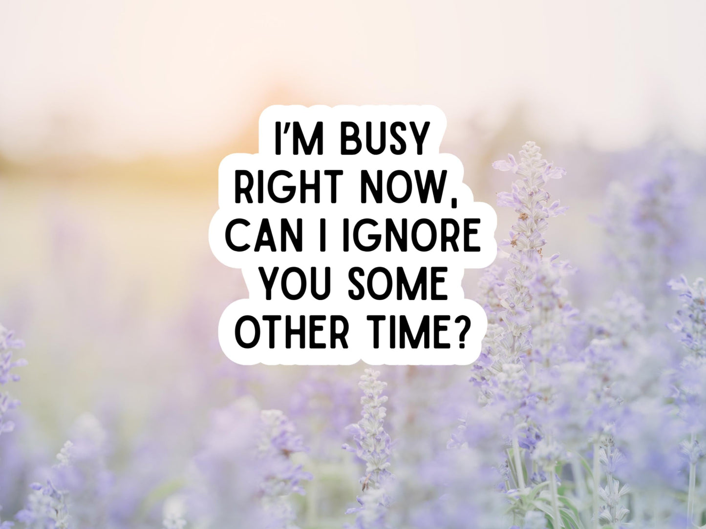 I'm Busy Right Now, Can I Ignore You Some Other Time Sticker