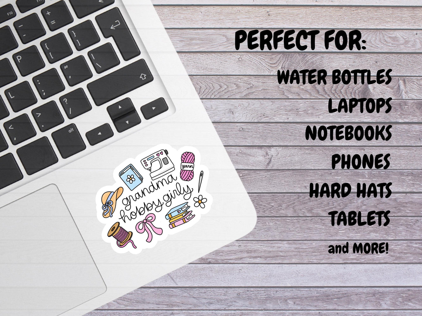 Grandma Hobby Girly Sticker