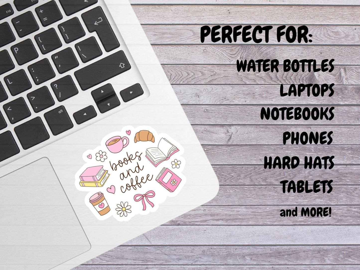Girly Books And Coffee Sticker