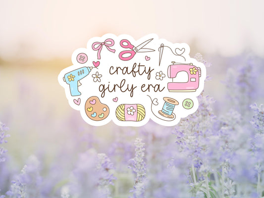 Crafty Girly Era Sticker
