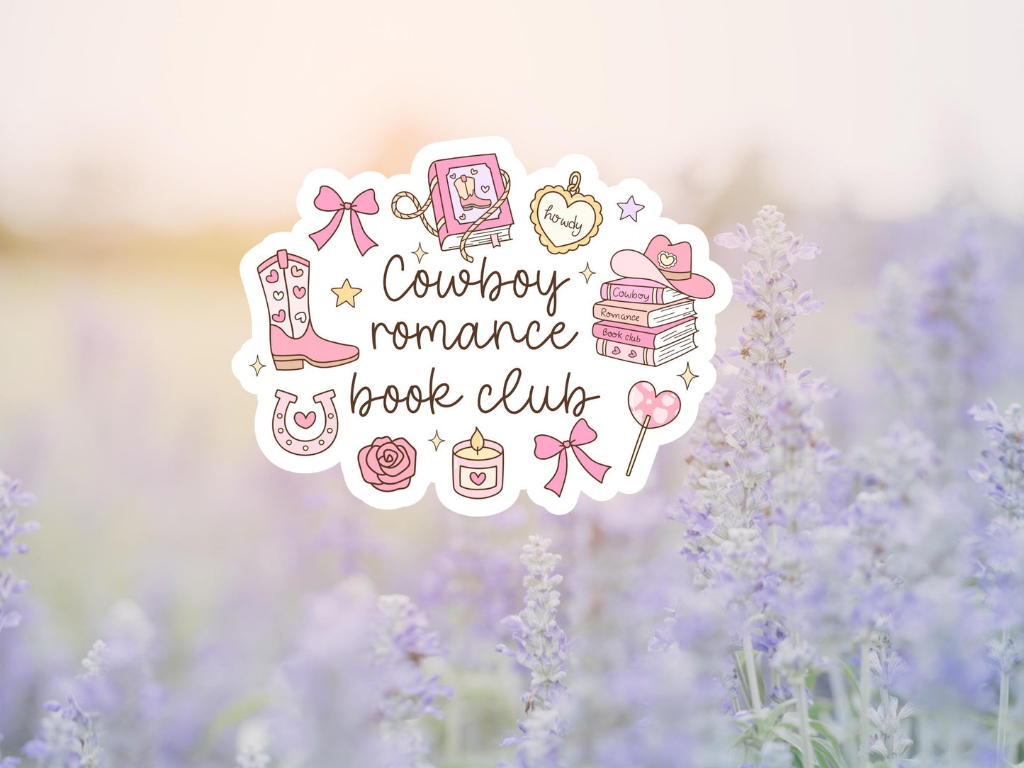 Cowboy Romance Book Club Sticker