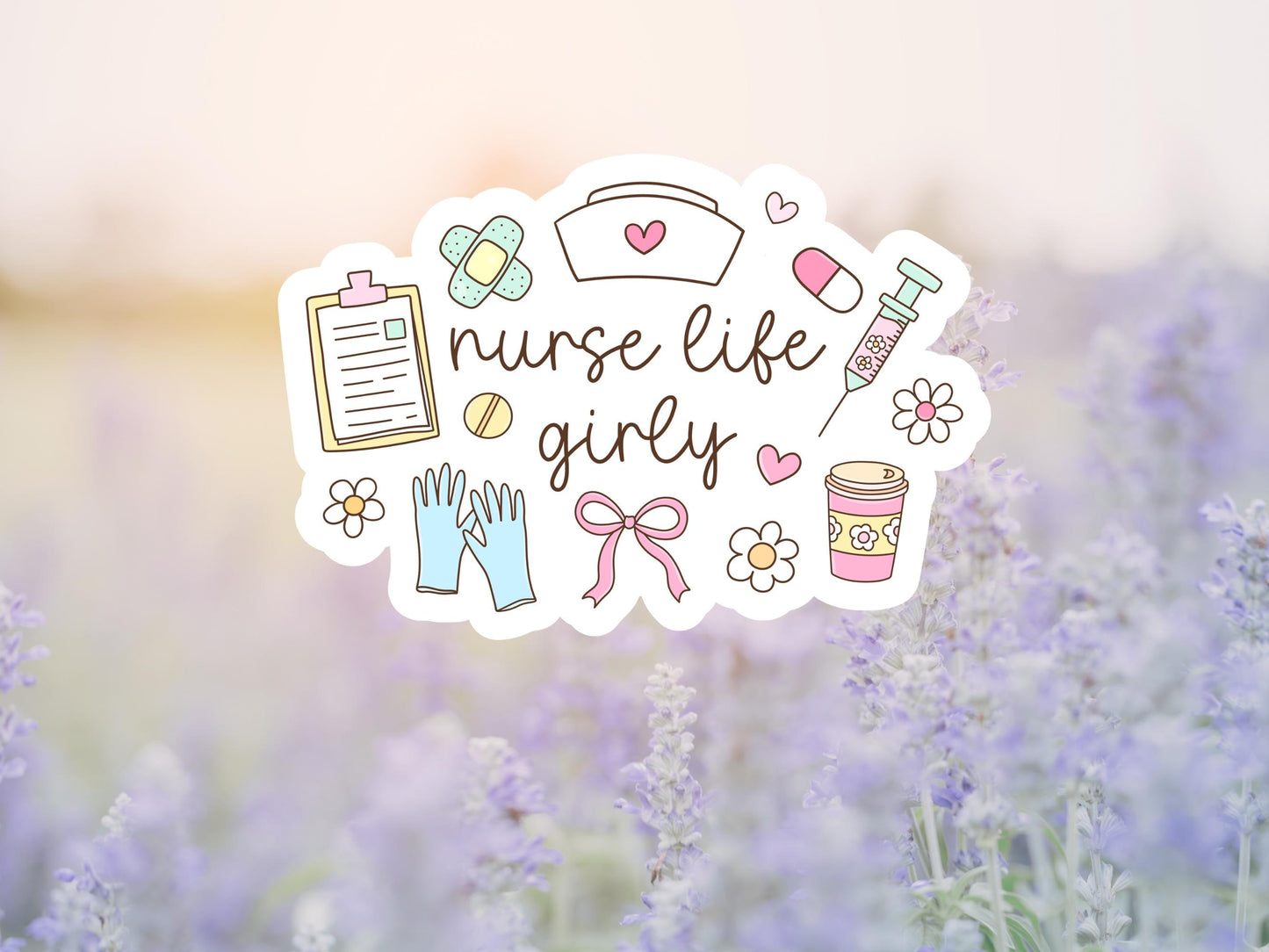 Nurse Life Girly Sticker