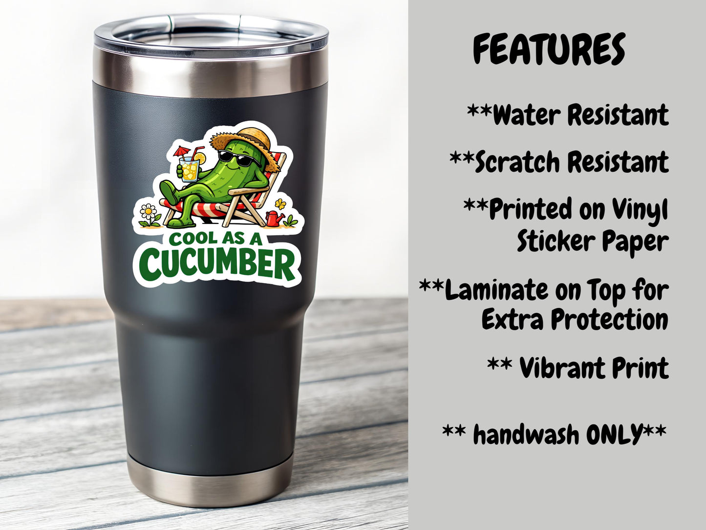 Cool As A Cucumber Sticker
