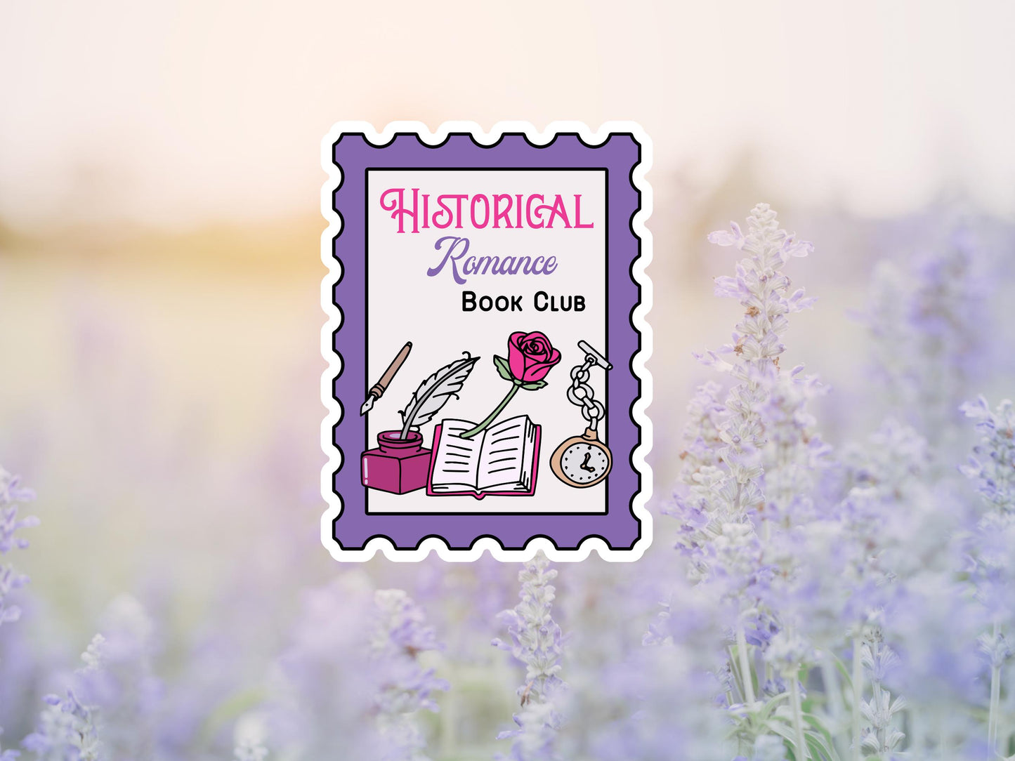 Historical Romance Book Club Stamp Sticker