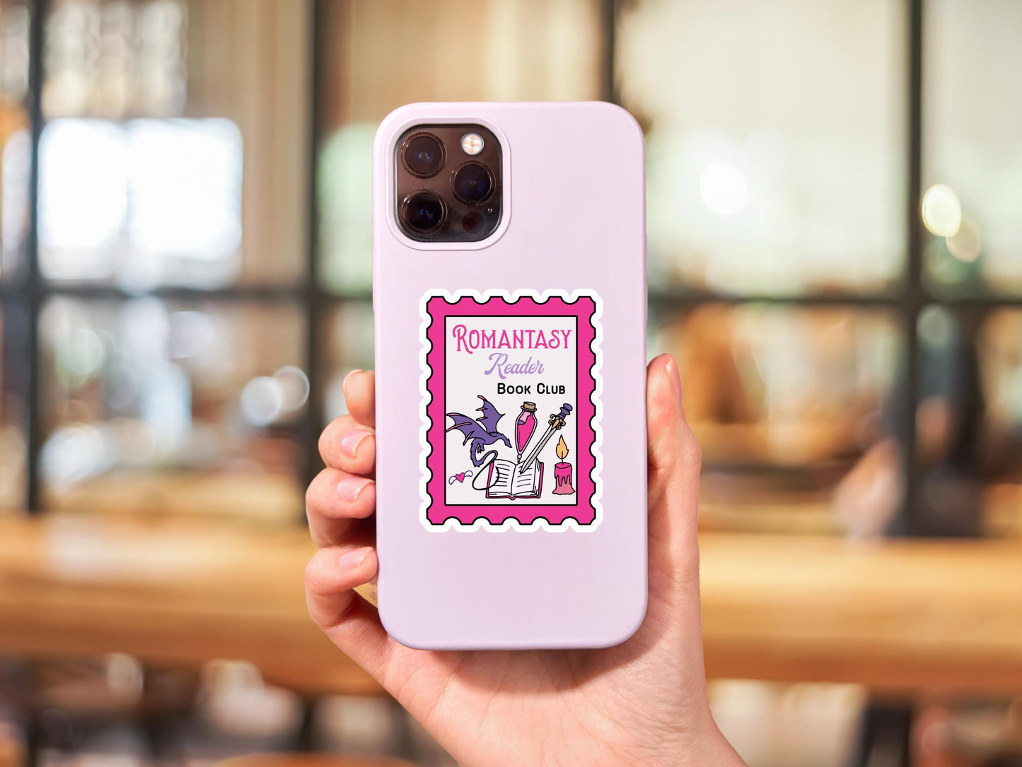 Romantasy Reader Book Club Stamp Sticker