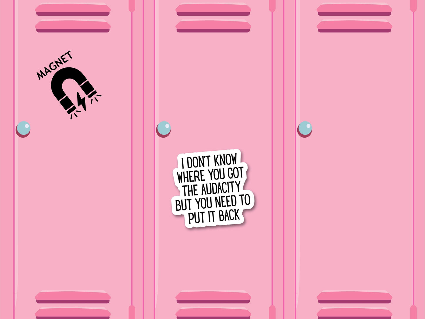 I Don't Know Where You Got The Audacity Magnet
