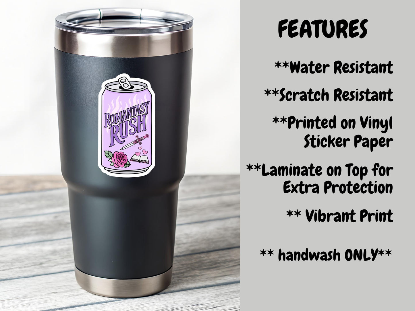 Romantasy Rush Soda Can Sticker