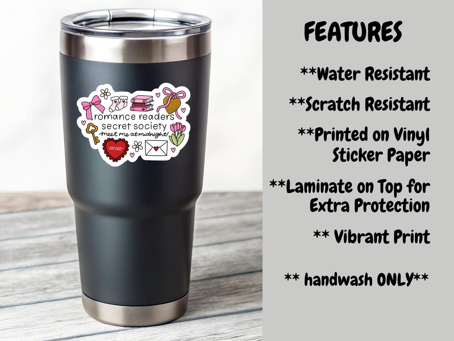 Girly Romance Readers Secret Society Sticker