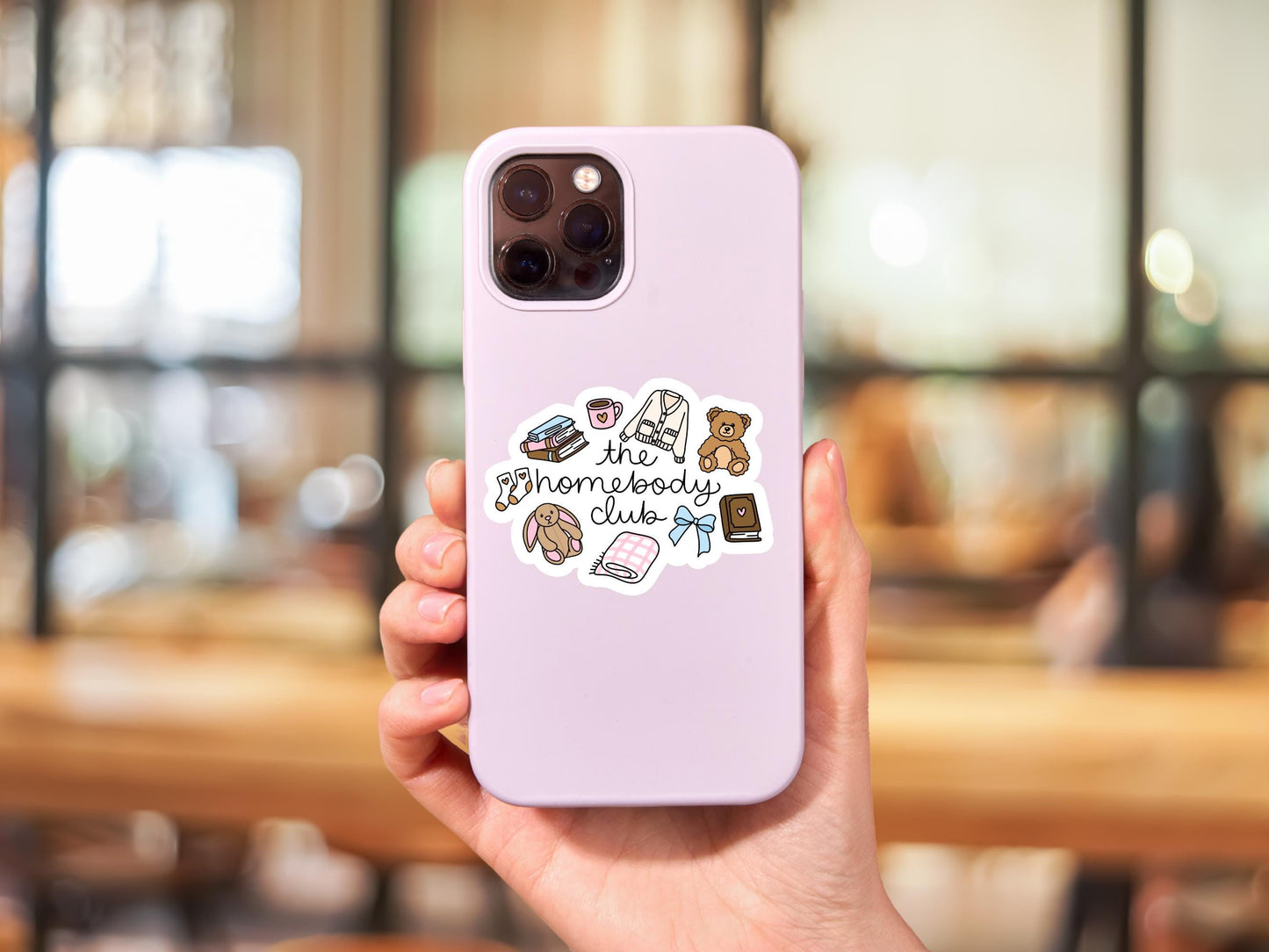 Girly The Homebody Club Sticker