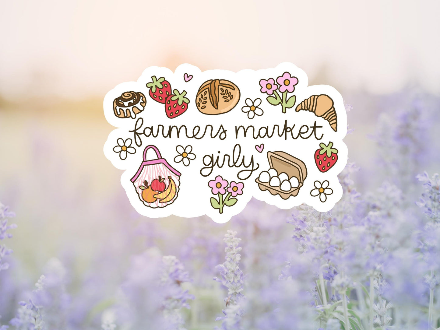 Farmers Market Girly Sticker