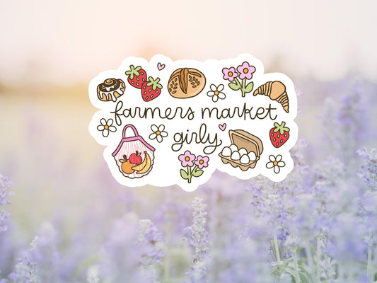 Farmers Market Girly Sticker
