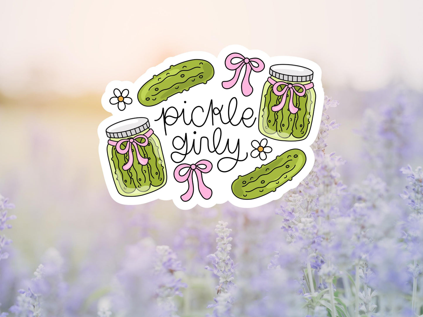 Pickle Girly Sticker