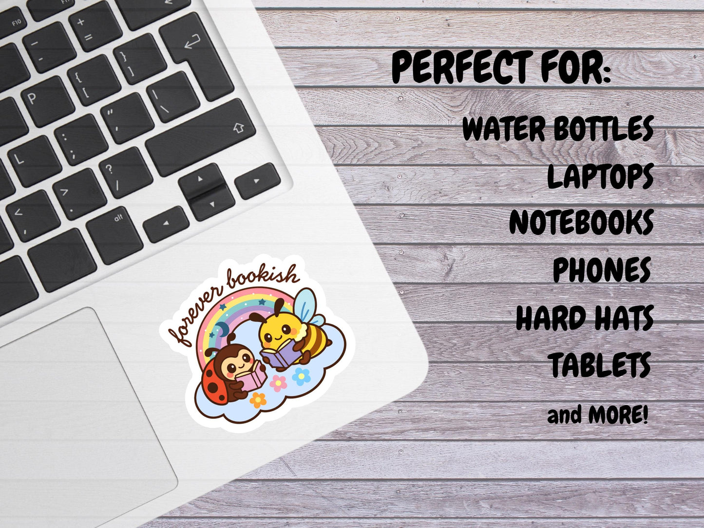 Forever Bookish Bumblebee And Ladybug Reading Sticker