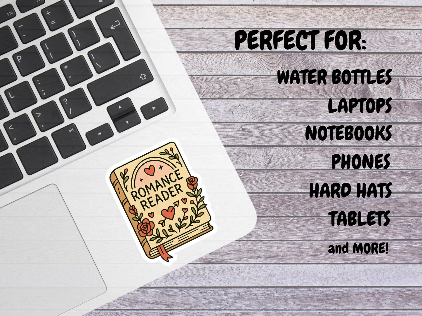 Romance Reader Floral Book Sticker