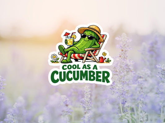 Cool As A Cucumber Sticker
