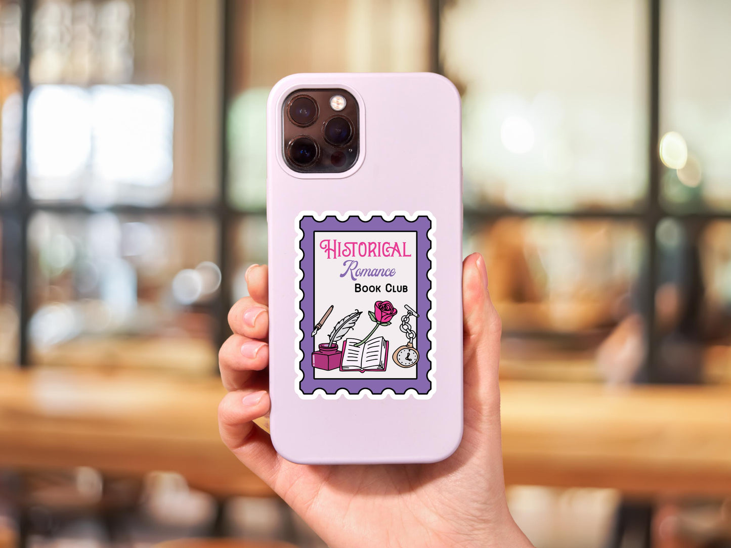 Historical Romance Book Club Stamp Sticker