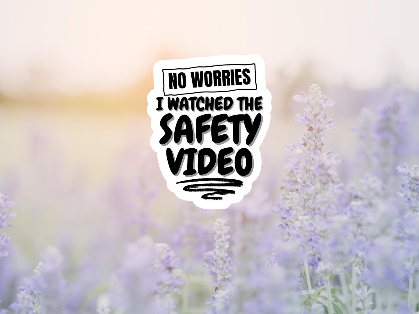 No Worries I Watched The Safety Video Sticker