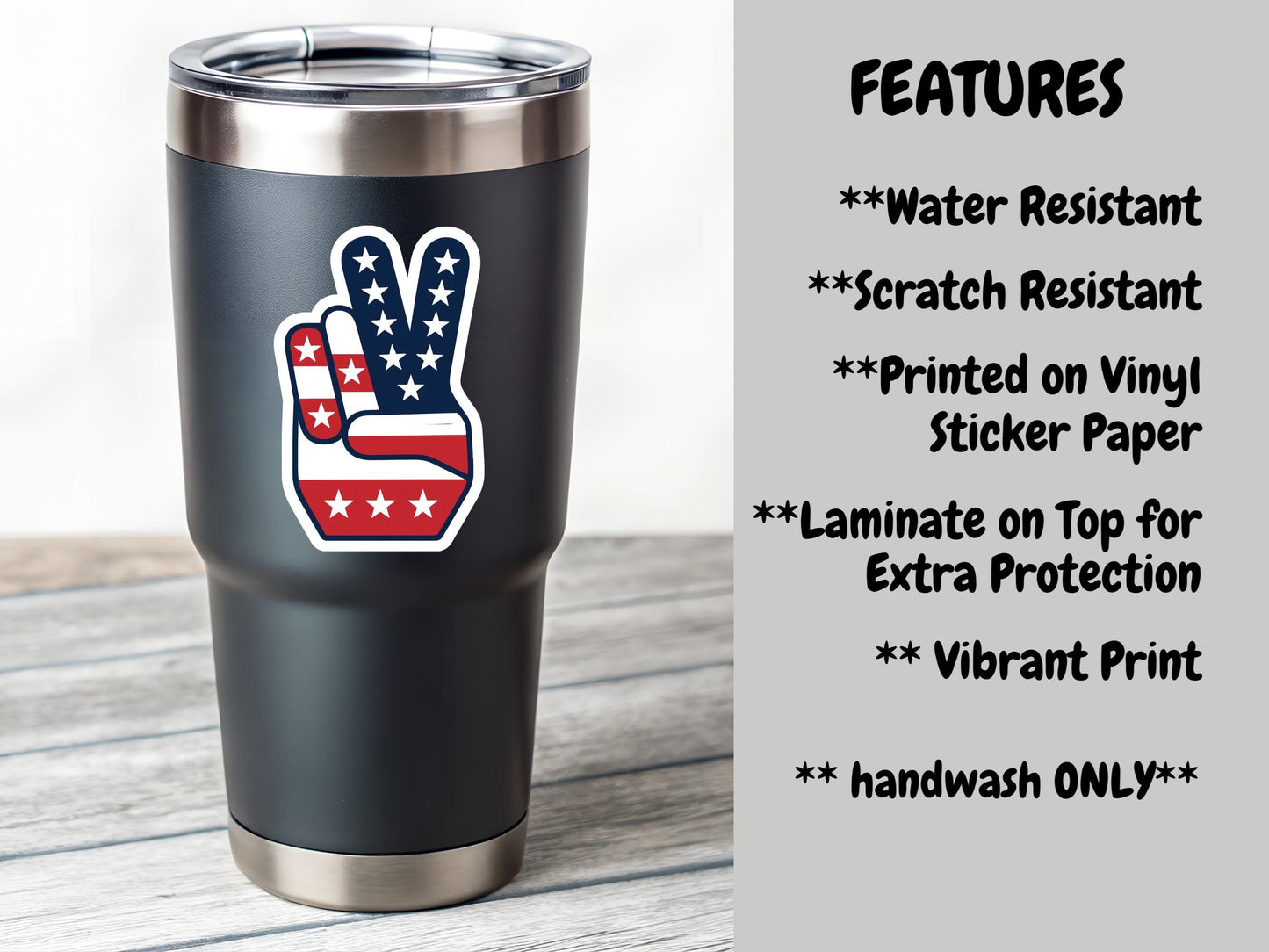 Patriotic Hand Sticker