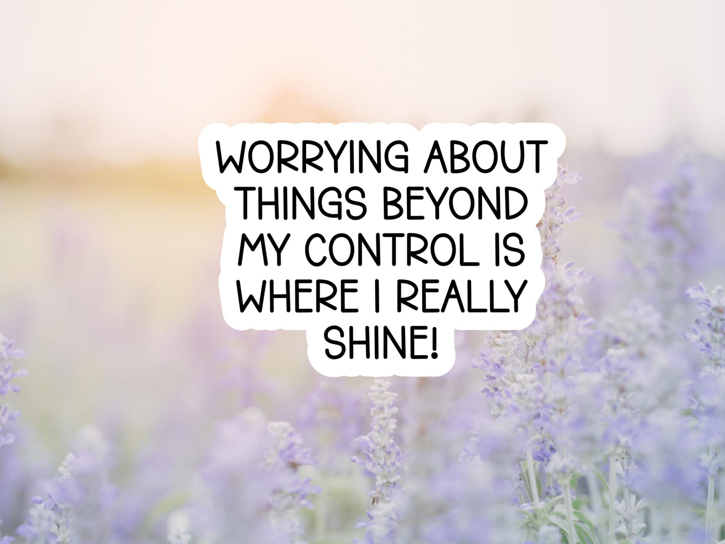 Worrying About Things Beyond My Control Is Where I Really Shine Sticker