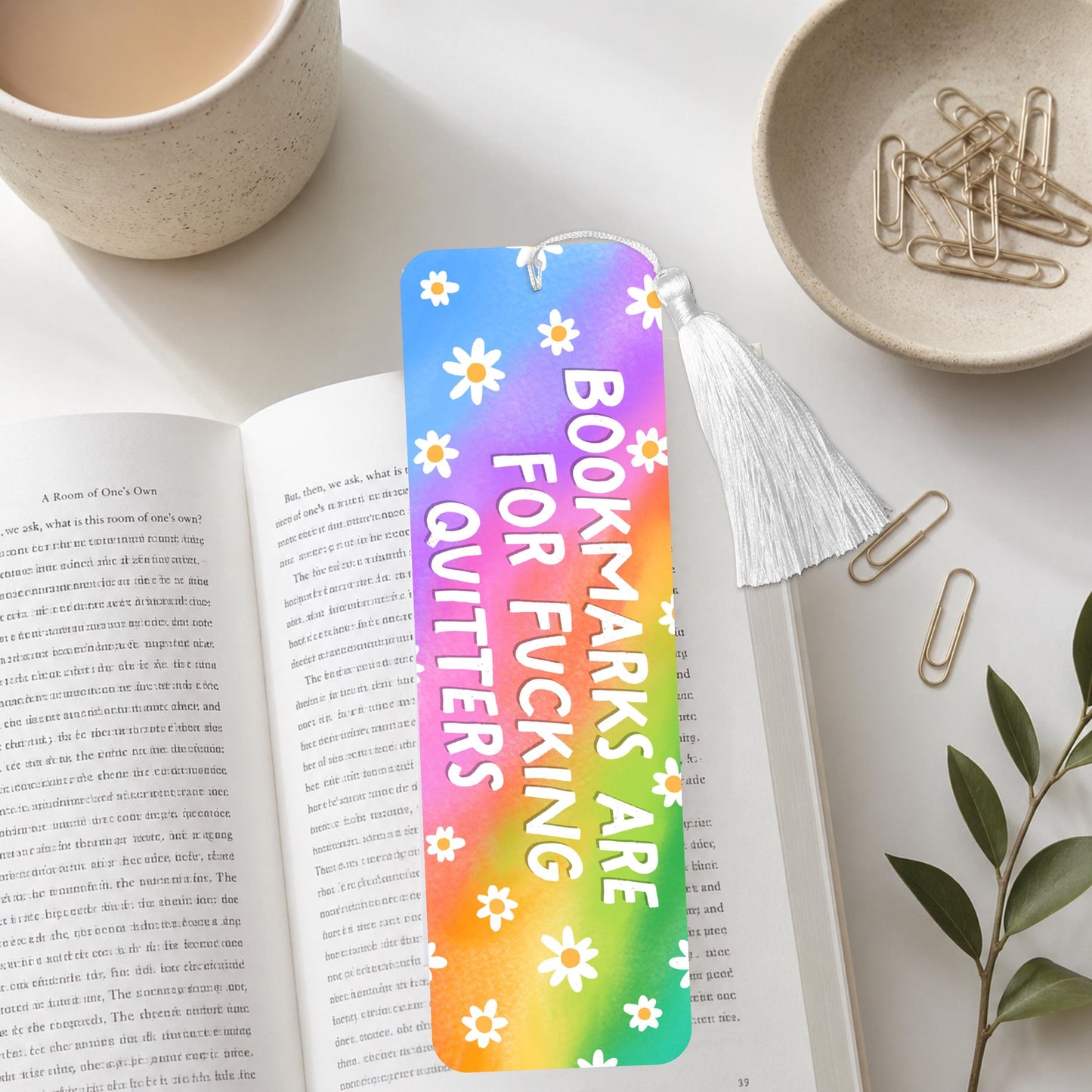 Bookmarks Are For Fucking Quitters Aluminum Bookmark