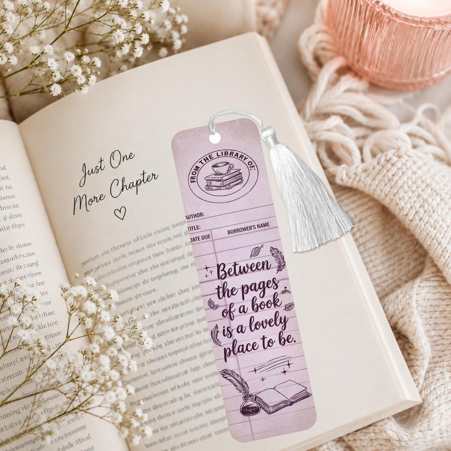 Between The Pages Of A Book Is A Lovely Place To Be Aluminum Bookmark