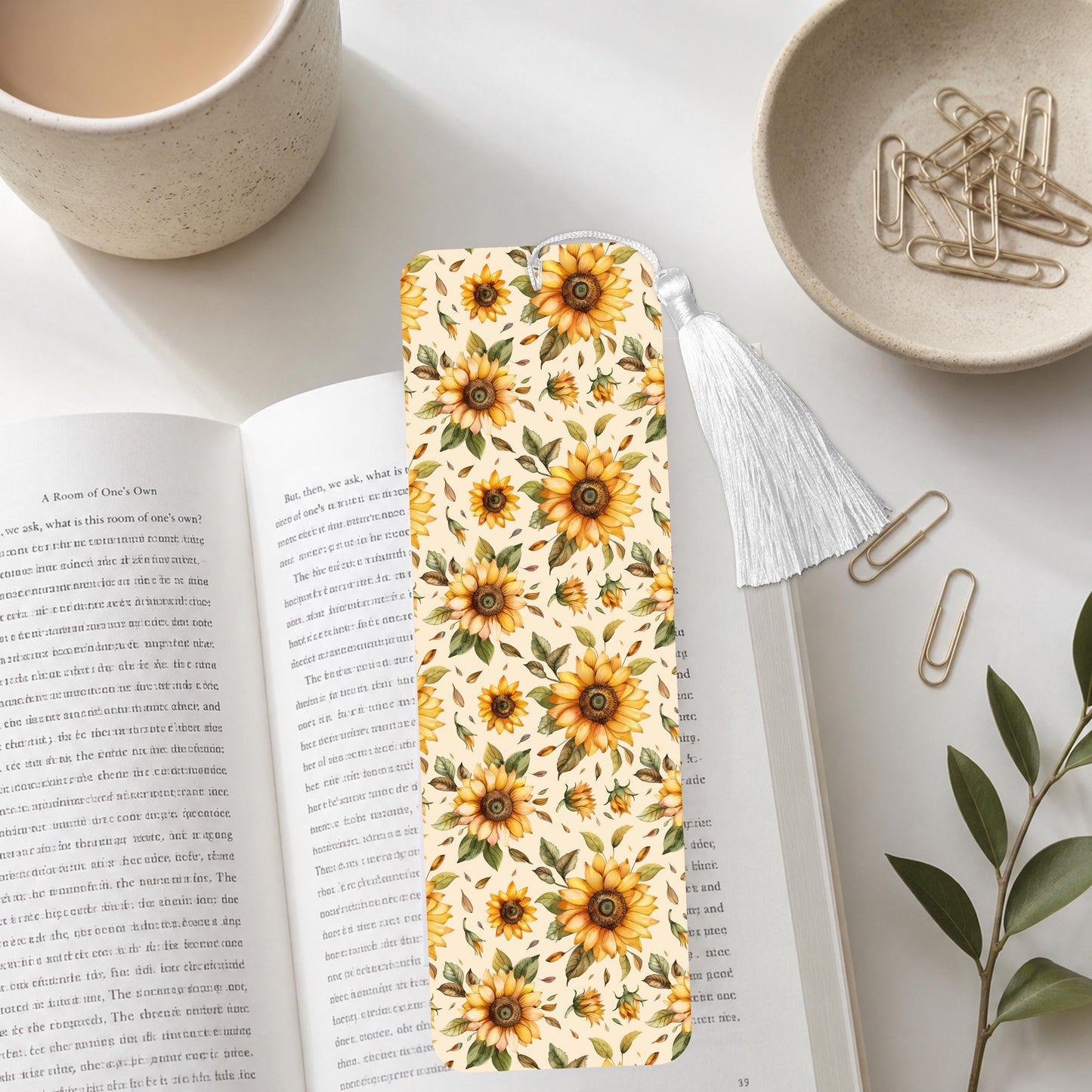 Sunflowers Aluminum Bookmark
