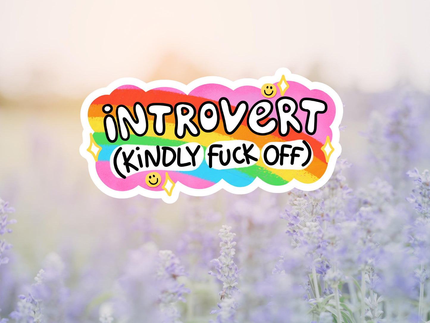 Introvert Kindly Fuck Off Sticker