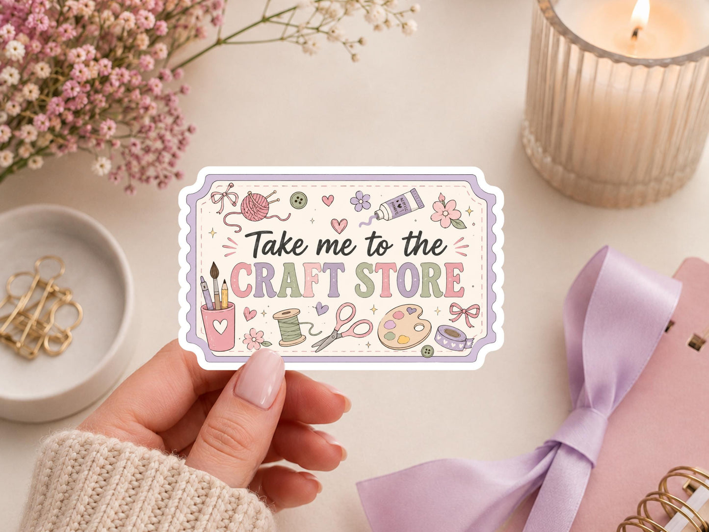 Take Me To The Craft Store Postage Sticker