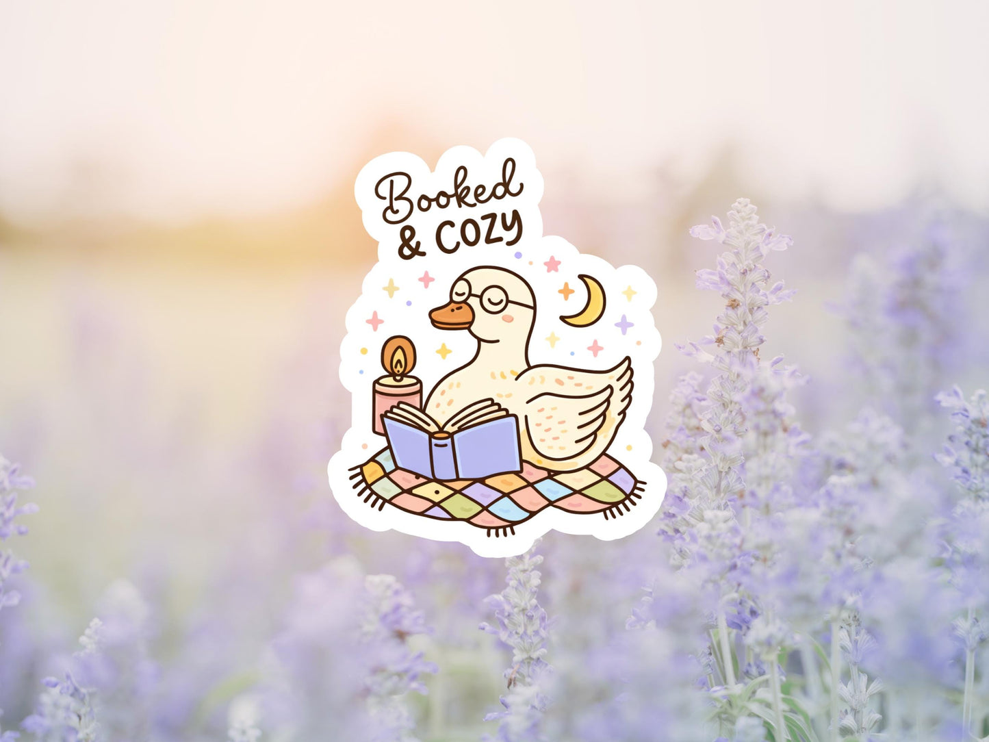 Booked & Cozy Duck Reading Sticker