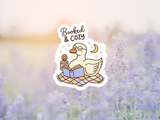 Booked & Cozy Duck Reading Sticker