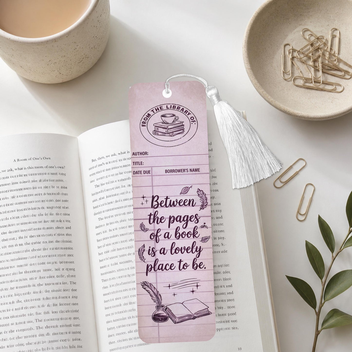 Between The Pages Of A Book Is A Lovely Place To Be Aluminum Bookmark