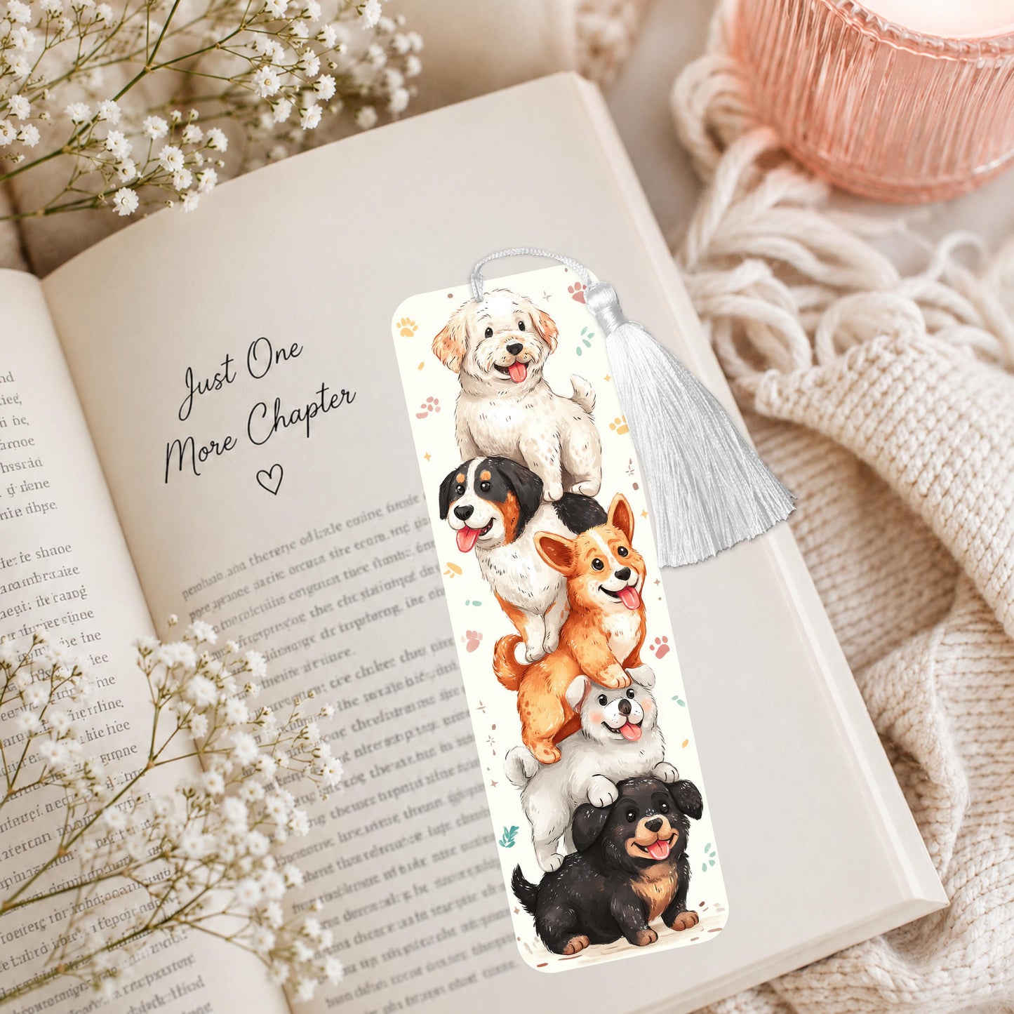 Stack Of Cute Dogs Aluminum Bookmark