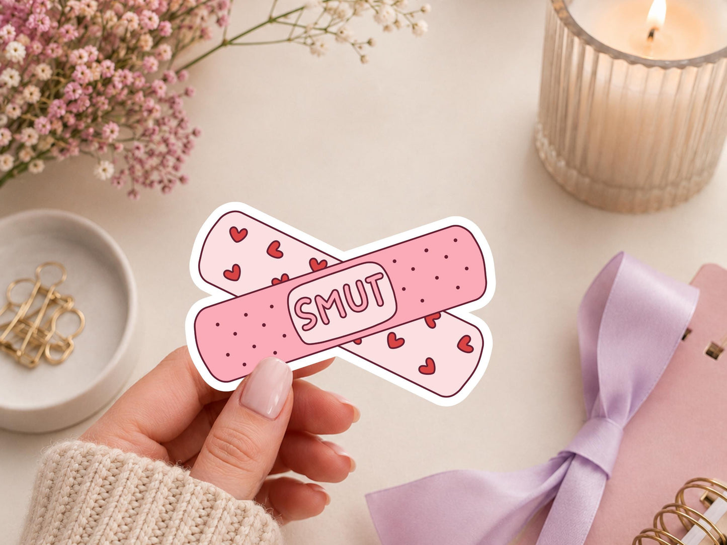 Smut Bandaid W/Hearts Sticker