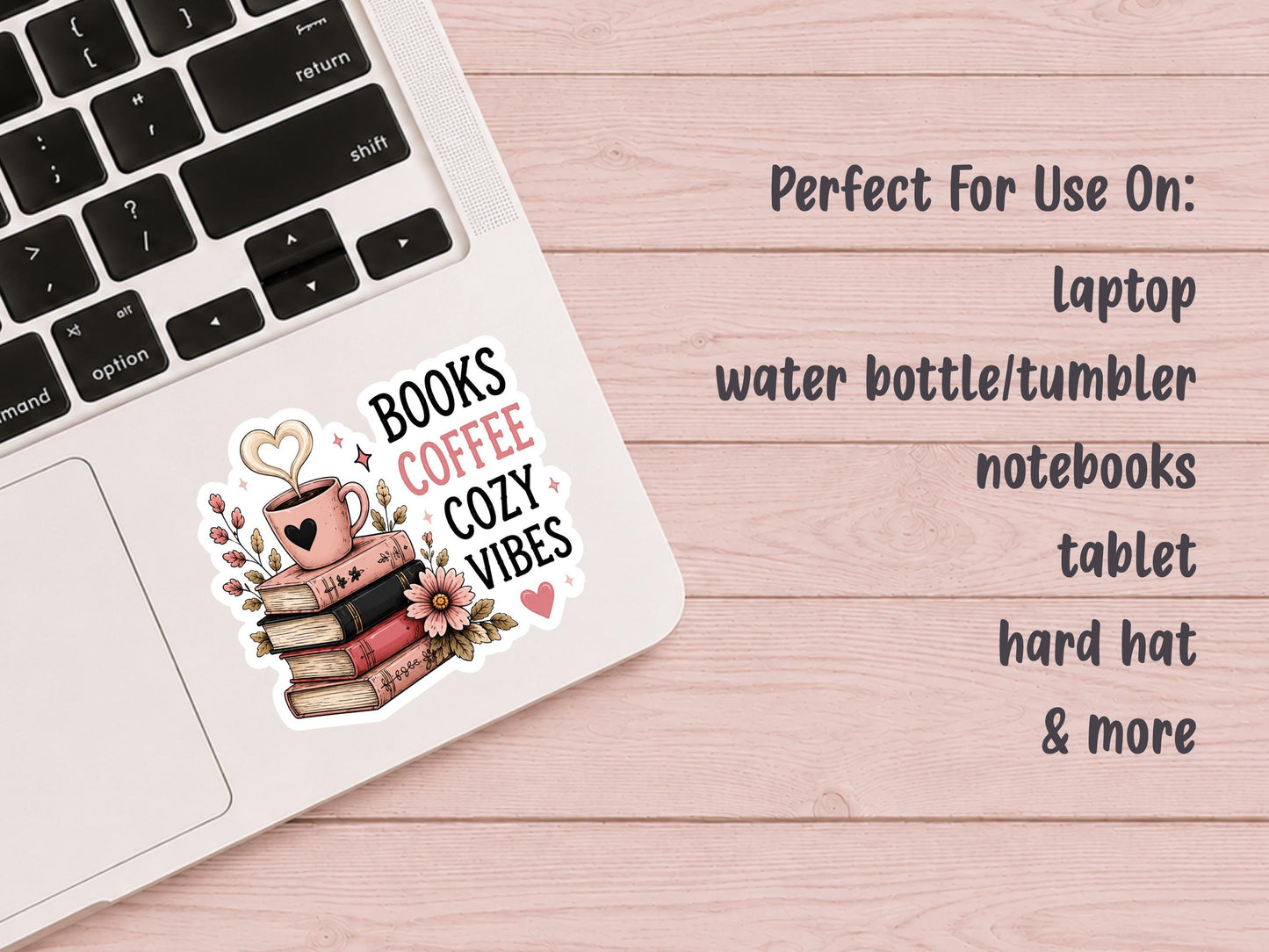 Books Coffee Cozy Vibes Sticker