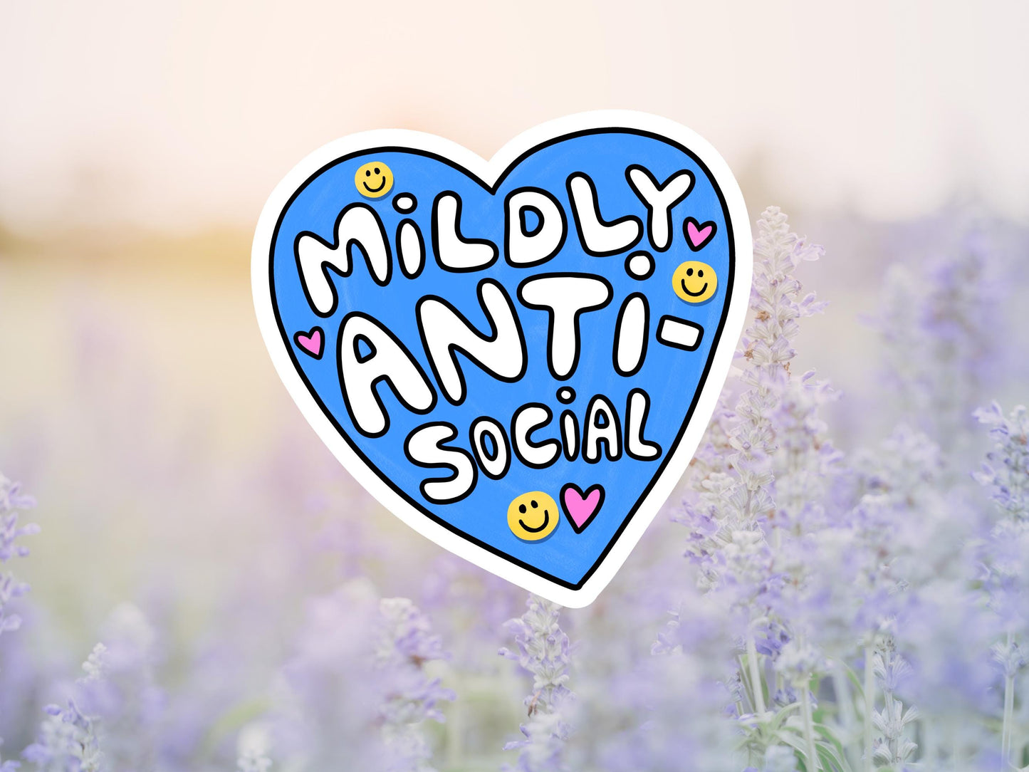 Mildly Anti-Social Heart Sticker