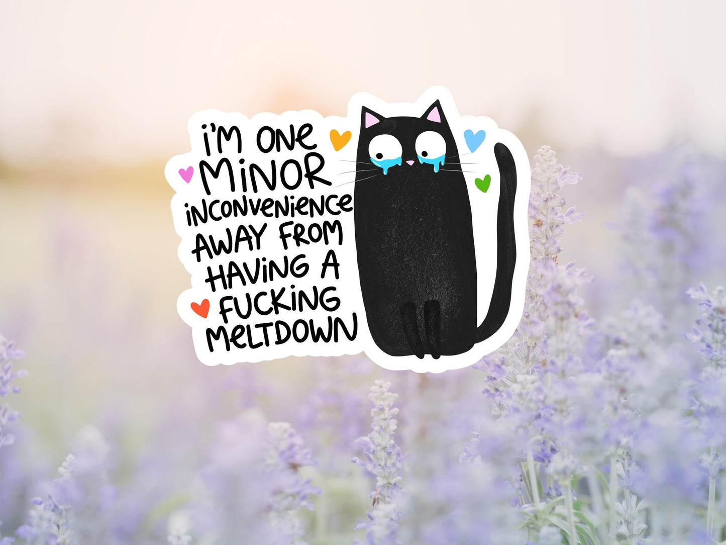 I'm One Minor Inconvenience Away From Having A Fucking Meltdown Sticker