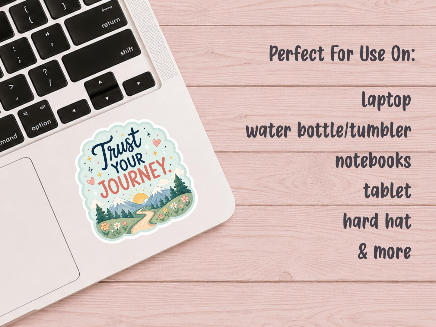 Trust Your Journey Mountain Scene Sticker