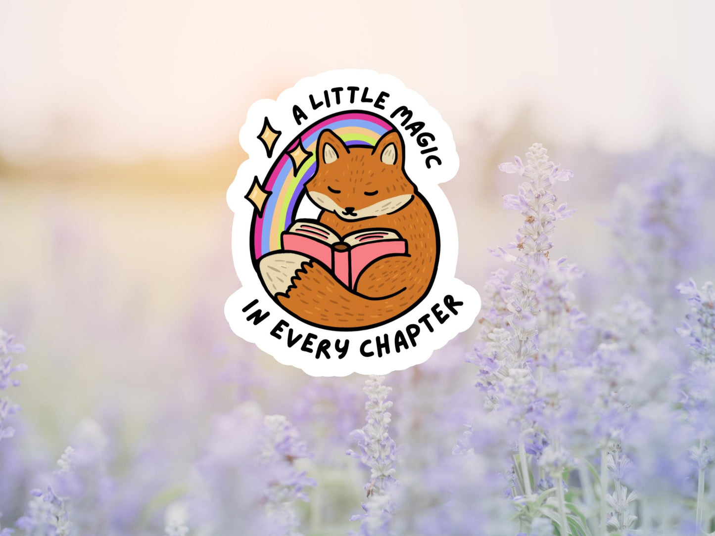 A Little Magic In Every Chapter Fox Sticker
