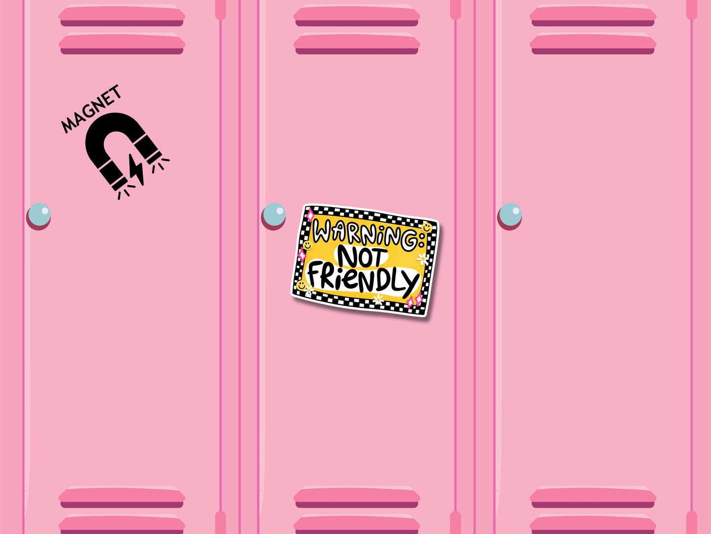 Warning Not Friendly Magnet