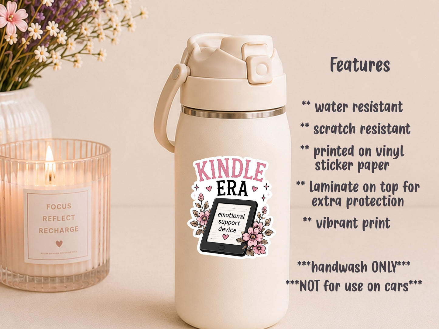 Kindle Era_Emotional Support Device Sticker