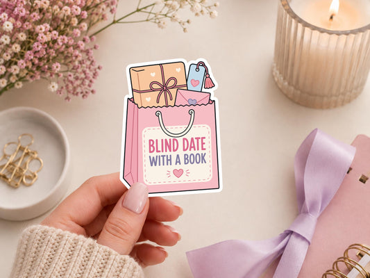 Blind Date With A Book Bag Sticker
